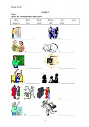 English worksheet: verbs