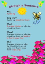 English Worksheet: Stretch a sentence