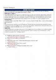 English worksheet: Reading comprehension