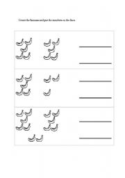 English worksheet: bananas math