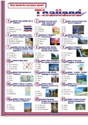 English Worksheet: Thailand