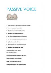 English Worksheet: PASSIVE VOICE