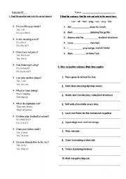 English Worksheet: simple present homework