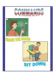 English Worksheet: COMMANDS IN THE CLASSROOM