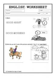 English Worksheet: English Worksheet