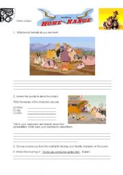 English Worksheet: Video class - Home on the range.