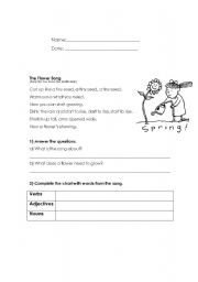 English Worksheet: Spring