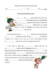 English Worksheet: Simple present and present continuous tense