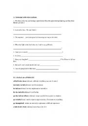 English worksheet: What the?