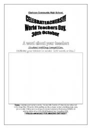 English worksheet: Writing competition