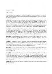 English worksheet: lesson plan