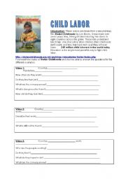 English Worksheet: CHILD LABOR