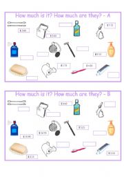 English Worksheet: How Much - Hygiene