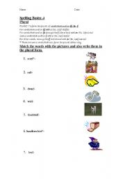 English worksheet: Plural of words ending in f,ff and fe