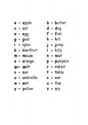 English worksheet: alphabet