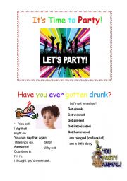 English worksheet: Party Fun!