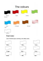 English worksheet: colors