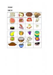 English Worksheet: Foods Bingo - Part 03