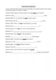 English worksheet: NEGATIVE IN THE PAST