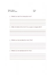 English worksheet: Media Literacy