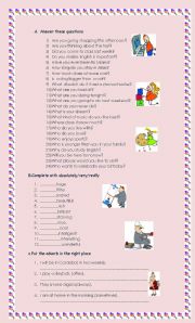 English Worksheet: GREAT WORKSHEET TWO PAGES