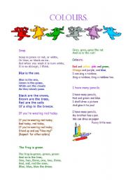 English Worksheet: poems about colours)))