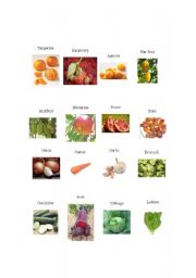 English Worksheet: Food