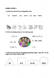 English worksheet: general review