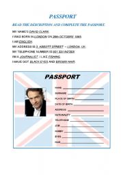 English Worksheet: Passport