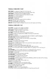 English Worksheet: Phrasal verbs