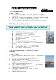 English Worksheet: NEW HEADWAY ELEMENTARY, revision exercises