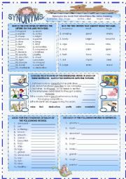 English Worksheet: SYNONYMS