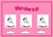 English worksheet: What colour is it?