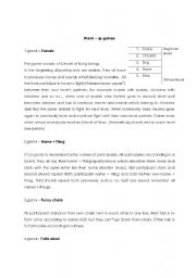 English Worksheet: 5 warm - up games