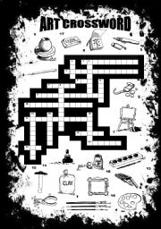 English Worksheet: ART ATTACK CROSSWORD