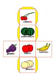 English Worksheet: food dice 2/3