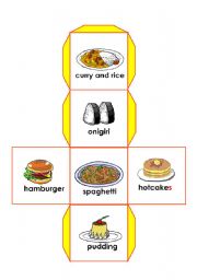 English Worksheet: food dice 3/3