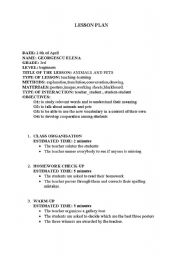 English worksheet: Lesson plan 