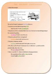 English worksheet: PRESENT CONTINUOUS