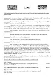 English Worksheet: Lost