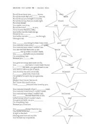 English Worksheet: Because you loved me - Celine Dion 