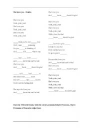 English Worksheet: She loves you - Beatles