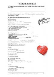 English Worksheet: Spending my time (by Roxette)