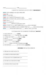 English Worksheet: GRAMMAR QUIZ 1