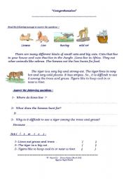 English Worksheet: Kinds of cats