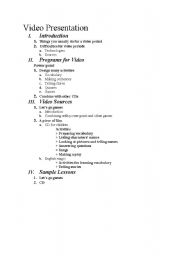 English Worksheet: presentation