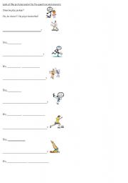 English worksheet: do you play/do........?