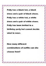 English worksheet: Polly has a black hat