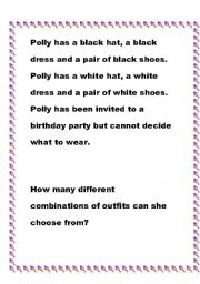 English Worksheet: Polly has a black hat