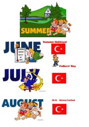 English Worksheet: seasons and holidays for TURKEY 2